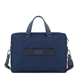 Maletín PIQUADRO de poliéster y cuero azul.CA5849W115/BLU