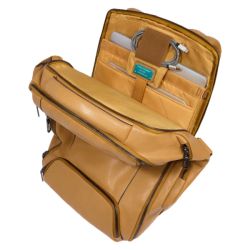 Mochila PIQUADRO Amarilla, Piel, IPAD@PRO 12,9¨. CA6689S134/G