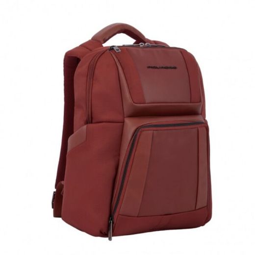 Mochila PIQUADRO poliéster y cuero marrón. CA6219W120/CU