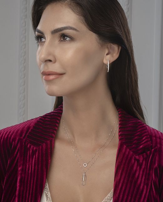 Pendientes aros de oro y diamantes.