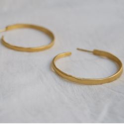 Pendientes aros dorados ESTERGOLD grandes.B3141AR013200