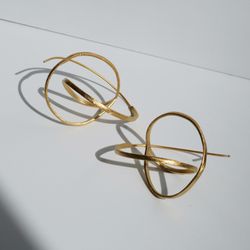 Pendientes JOIDART dorados EMBOLIC grandes. J3232AR043200