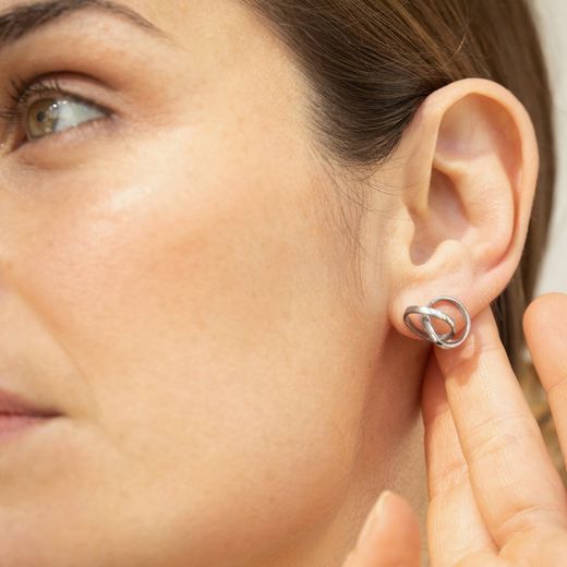 Pendientes JOIDART plata EMBOLIC pequeños. J3232AR019000