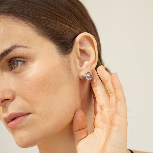 Pendientes JOIDART plata EMBOLIC pequeños. J3232AR019000