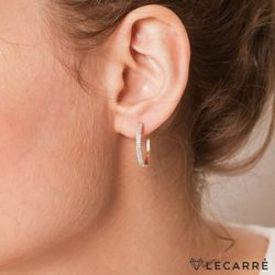 Pendientes LECARRÉ aros de pavé diamantes. GB100OA-00