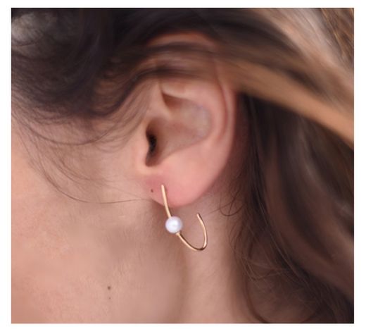 Pendientes LECARRÉ oro alargados perlas. GB099OA-00