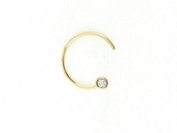 Pendiente LECARRÉ oro espiral redonda con diamante. GB104OA.00