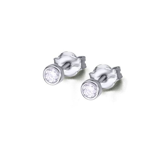 Pendientes LECARRÉ de oro blanco y brillantes GB020OB-00