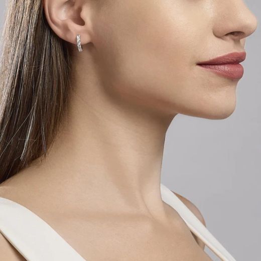 Pendientes MABINA de aro con circonita SOIRÉE. 563563