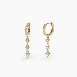 Pendientes MABINA de plata chapada circonitas colgantes CHISPA .563498