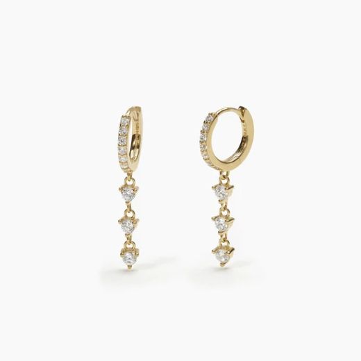Pendientes MABINA de plata chapada circonitas colgantes CHISPA .563498