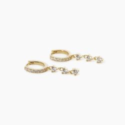 Pendientes MABINA de plata chapada circonitas colgantes CHISPA .563498