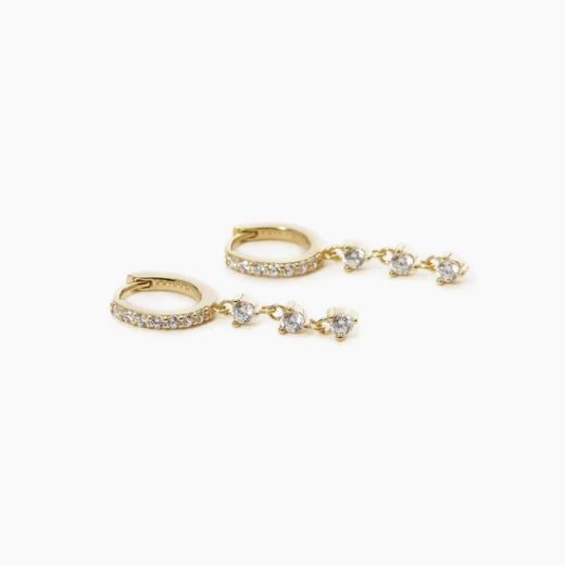 Pendientes MABINA de plata chapada circonitas colgantes CHISPA .563498