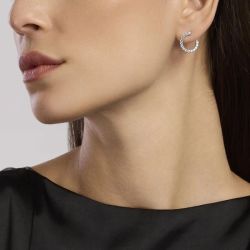 Pendientes MABINA de plata con circonitas FUTURISTA. 563755