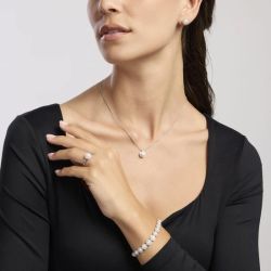 Pendientes MABINA de plata con perlas cultivadas y circonitas. MILANÉS. 563745