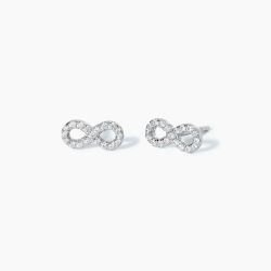 Pendientes MABINA de plata infinito con circonitas .563105