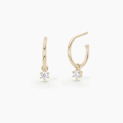 Pendientes MABINA dorados con punto de luz colgante. 563395