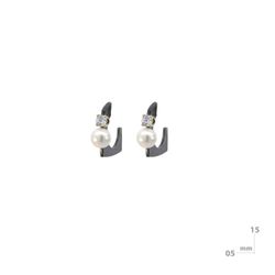 Pendientes MIQUEL SARDÀ de plata, oro, perla y diamante. 25140
