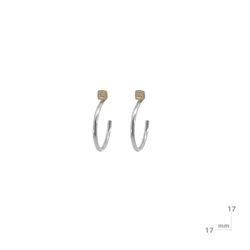 Pendientes MIQUEL SARDÀ de plata, oro y diamante. 25114