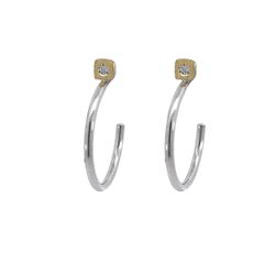 Pendientes MIQUEL SARDÀ de plata, oro y diamante. 25114