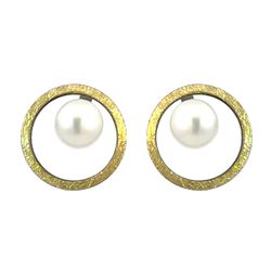 Pendientes MIQUEL SARDÀ de plata, oro y perla. 25304