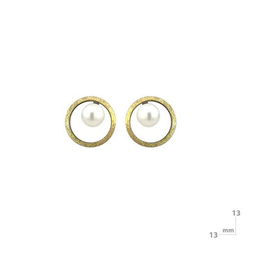 Pendientes MIQUEL SARDÀ de plata, oro y perla. 25304