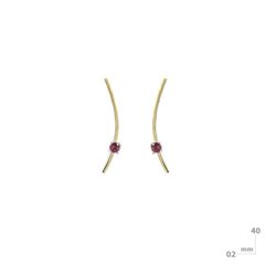 Pendientes MIQUEL SARDÀ de plata, oro y turmalina. 25419