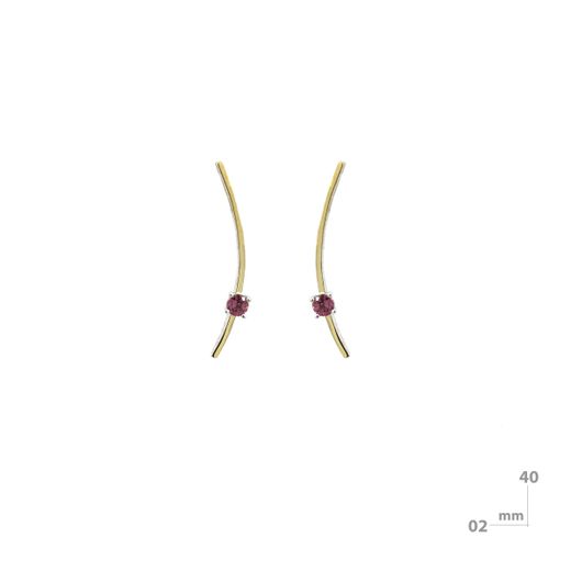 Pendientes MIQUEL SARDÀ de plata, oro y turmalina. 25419