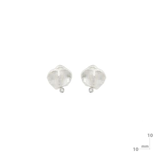 Pendientes MIQUEL SARDÀ de plata, perla y diamante lab. 26263