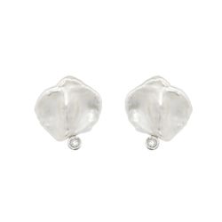 Pendientes MIQUEL SARDÀ de plata, perla y diamante lab. 26263