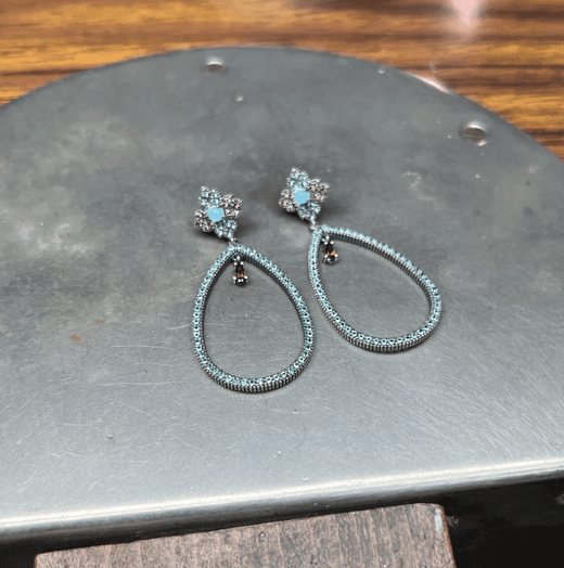 Pendientes SUNFIELD Charlotte Blu. PE065491
