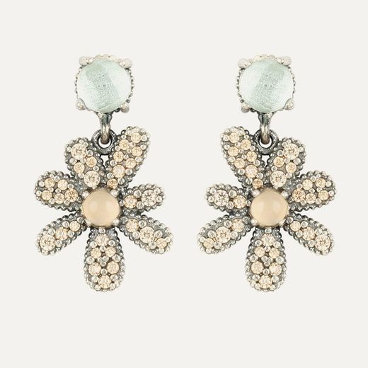 Pendientes SUNFIELD Anthea floppy Calcedonia verde. PE064641/15