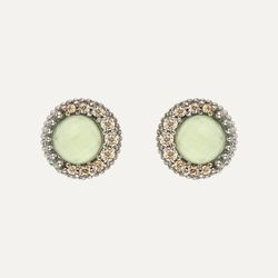 Pendientes SUNFIELD Zinnia mini Cuarzo Verde. PE064790/34