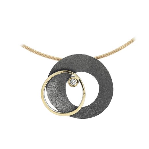 Colgante MIQUEL SARDÀ de plata, oro y diamante lab. 26220