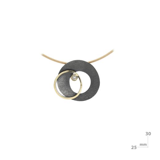 Colgante MIQUEL SARDÀ de plata, oro y diamante lab. 26220