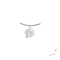 Colgante MIQUEL SARDÀ de plata, perla y diamante lab