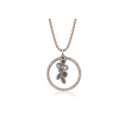 Colgante SUNFIELD plata, peridoto y circonitas. CL062361