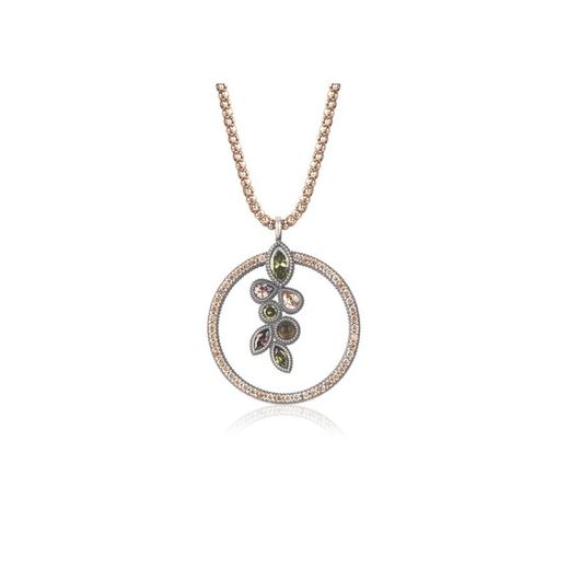 Colgante SUNFIELD plata, peridoto y circonitas. CL062361