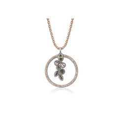 Colgante SUNFIELD plata, peridoto y circonitas. CL062361