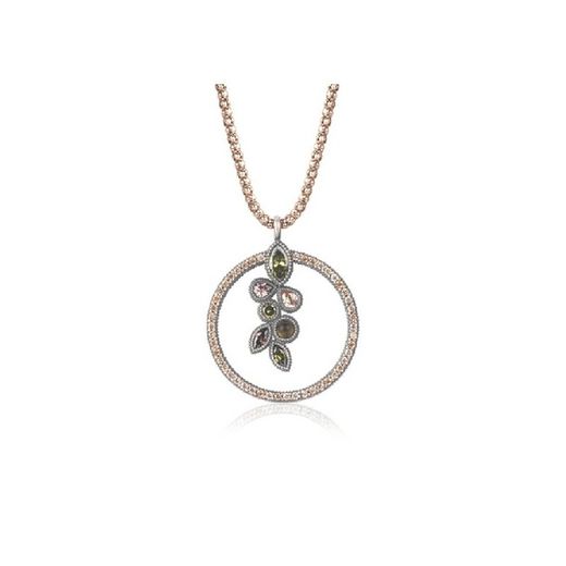 Colgante SUNFIELD plata, peridoto y circonitas. CL062361