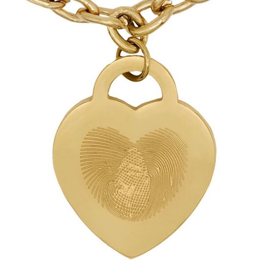 Pulsera AMEN-EMOTION Corazón Acero Baño Oro. EMACBRCUG4
