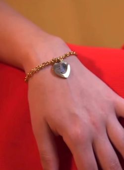 Pulsera AMEN-EMOTION Corazón Acero Baño Oro. EMACBRCUG4