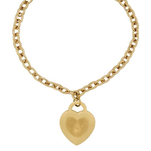 Pulsera AMEN-EMOTION Corazón Acero Baño Oro. EMACBRCUG4