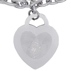 Pulsera AMEN-EMOTION Corazón Acero Baño Rodio. EMACBRCUB4