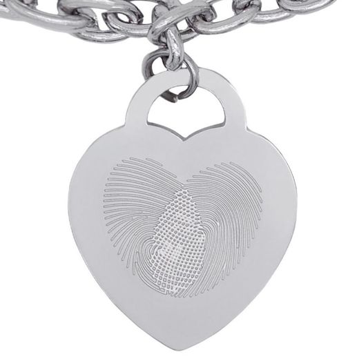 Pulsera AMEN-EMOTION Corazón Acero Baño Rodio. EMACBRCUB4