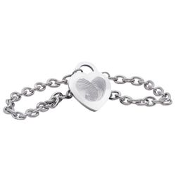 Pulsera AMEN-EMOTION Corazón Acero Baño Rodio. EMACBRCUB4