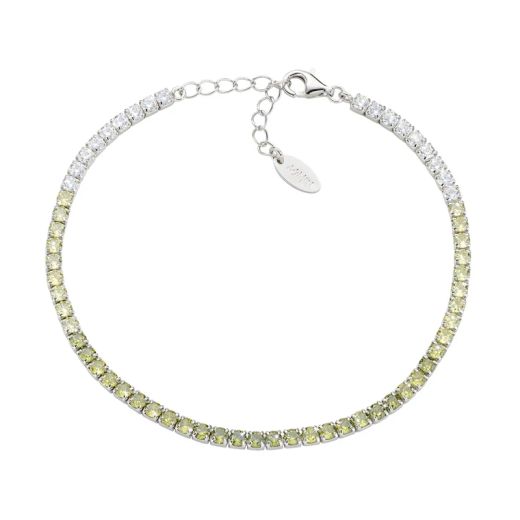 Pulsera AMEN tenis tonos verde oliva 2,5 mm. BT25DEBOL17