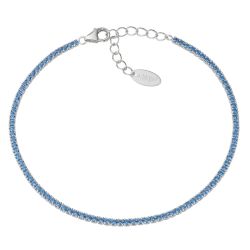 Pulsera AMEN Tennis Mania circonitas aguamarinas. BT1BAC17