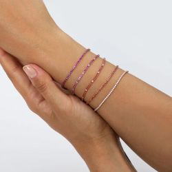 Pulsera AMEN Tennis Mania circonitas blancas. BT1BB17