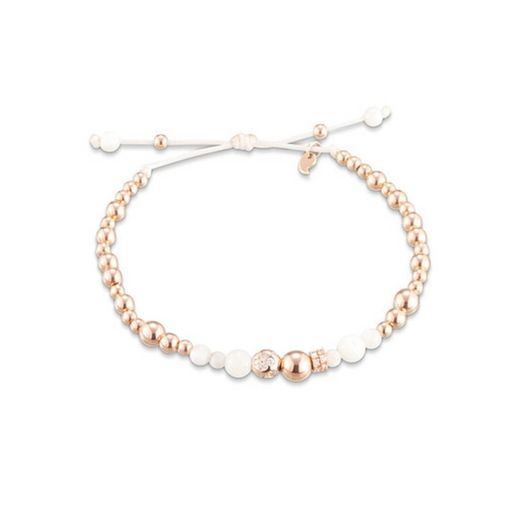 Pulsera CERVERA BARCELONA de oro rosa, diamantes y nácar. My Dreams.